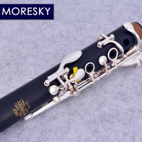 MORESKY Clarinet Bb 18 Keys Silver-plated Ebony/Grenadilla Sib Clarinete M112
