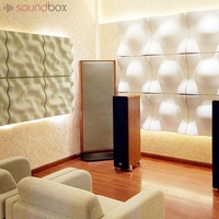 Panneaux muraux acoustiques 3D décoratifs de luxe, matériaux insonorisants en feutre PET écologiques pour studio à domicile haut de gamme