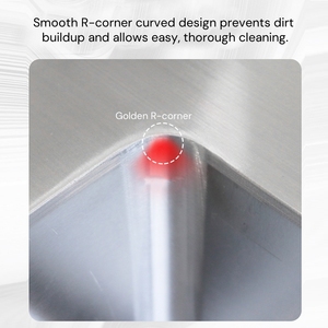 Évier de cuisine professionnel en acier inoxydable de haute qualité à cuve unique avec égouttoir, poste de travail sous étagère 304/201 pour restaurant - Product Image 3
