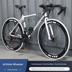 Bicicleta de Acero de Velocidad Variable y Piñón Fijo para Adultos, Hombres, Mujeres y Estudiantes, Ultraligera, con Suspensión de Resorte de Aceite, Bicicleta de Carretera de Alta Gama - Product Image 3