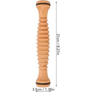 Masajeador de Pies Tradicional Tailandés de Madera Marrón, Rodillo para Relajación de Pies y Piernas, Masaje de Fascia, con Manivela y Control Remoto Inalámbrico - Product Image 3