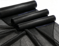 Filet d'ombrage robuste noir en HDPE 10x8 anti-UV, taux d'ombrage 85 % pour abri de voiture, jardin, protection solaire extérieure