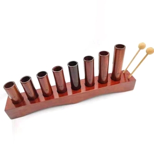 Wholesale 8 Note Graduated Length Wooden Tube With 2 Wood Mallets Orff Percussion Instrument For Kids Early <b>Music</b> Education - Product Image 1