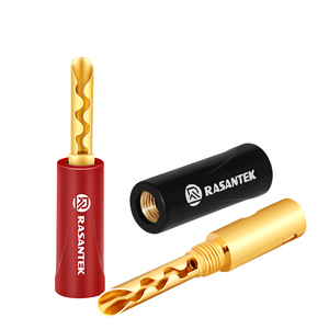 Negro/rojo cable de altavoz de audio conectores banana jack de 4mm terminal - Product Image 2