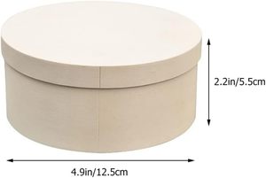 Cupcake <span class=keywords><strong>Container</strong></span> 3 miếng tròn hộp gỗ có nắp bằng gỗ hộp lưu trữ quà tặng bánh cho bánh quy bánh pho mát Tráng Miệng hộp Cupcake - Product Image 2