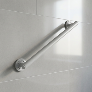Barre d'appui de sécurité blanche robuste pour salle de bain, 24 pouces, pour personnes âgées, pour douche et toilettes - Product Image 1