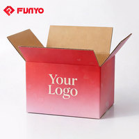 Cajas de Envío Corrugadas Rojas de Alta Precisión, Cajas de Mudanza con Logotipo Personalizado Impreso
