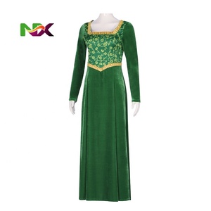 Costume da Principessa <span class=keywords><strong>Fiona</strong></span>, Abito <span class=keywords><strong>Verde</strong></span> Anime, Completo per Cosplay, Outfit per Feste di Halloween, Spettacoli Teatrali e Giochi di Ruolo - Product Image 4