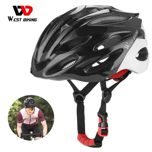 西部自行车头盔轻型双色拼接比赛自行车头盔摩托车公路自行车男女安全自行车头盔