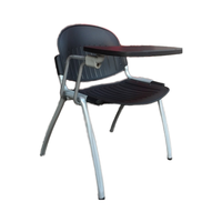 Chaise de formation pliable moderne en plastique, maille et tissu avec cadre en acier, empilable, pour conférences et réunions