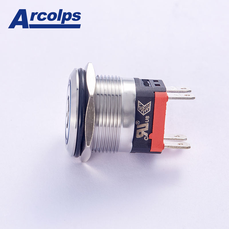 Double Pole on OFF Switch 22mm Metal Push Button for Electrical Panels