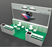 Stand de Exhibición Comercial de Madera con Diseño Personalizado, Espacio para Tienda - Diseño Profesional con Renderizado Virtual en 3D