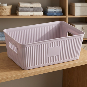 Cestas de Almacenamiento de Plástico con Asas, Organizador Rectangular Multiusos - Product Image 4