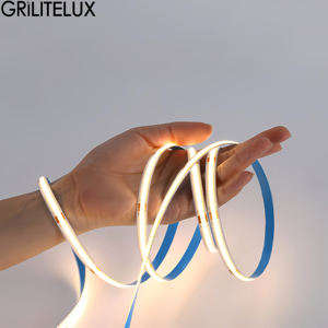 Светодиодная лента GRILITELUX FCOB с высокой светоотдачей, сверхъяркая, RA90, диммируемая, 24В, 480/320 светодиодов/м, теплый, естественный, холодный белый свет, COB <span class=keywords><strong>LED</strong></span> - Product Image 1