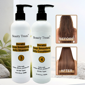 Kit de Cuidado Capilar de Queratina Hidrolizada Sin Formaldehído Personalizable, Glicerina Marroquí Orgánica, Aceite de Argán, Aceite de Coco, Libre de Crueldad - Product Image 3