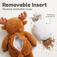 Peluche lestée pour micro-ondes, amovible et lavable, remplie de lavande et de graines de lin, pour compresses chaudes et froides