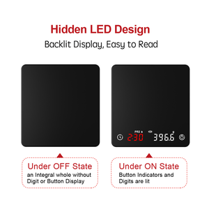 고정밀 미니 2kg/0.1g 드립 에스프레소 저울 백라이트 LED 디스플레이 커피 저울, 미니 커피 저울 - Product Image 2