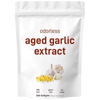 Vente en gros usine : Gélules d'extrait d'ail vieilli antioxydant, inodore, 300 capsules molles, pour l'amélioration osseuse