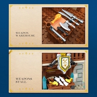 Reobrix 66005 Casa de Ferretero Medieval Europea del Siglo, Modelo MOC, Bloques de Construcción de Plástico para Ensamblar, Juego de Ladrillos, Colección de Juguetes