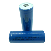 Button Top 18500 Batterie au lithium rechargeable 3.7V 1500mAh 18500 Batteries lithium-ion
