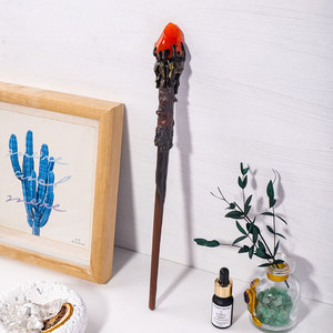 Vente en gros de torche d'agate rouge en cristal naturel baguette magique bâton de pierre semi-précieuse artisanat pour les accessoires de vacances - Product Image 5