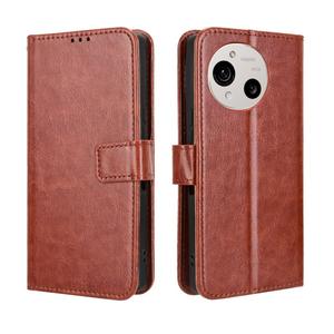 Funda de teléfono con cubierta trasera magnética para tarjeta a prueba de golpes para Sharp Aquos R10/Sharp Aquos Wish 5 Crazy Horse PU cuero - Product Image 1