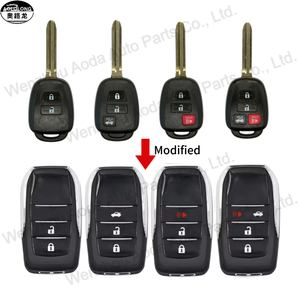 2/<span class=keywords><strong>3</strong></span>/4 nút từ xa Vỏ chìa khóa xe thay thế sửa đổi cho TOYOTA YARIS RAV4 chìa khóa xe - Product Image 1
