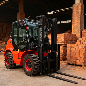 รถยกขับเคลื่อน 4 ล้อ 5 ตัน สำหรับงานหนัก พร้อมส่งฟรี 5 EPA 4x4 Articulated Rough Terrain Forklift - Product Image 3