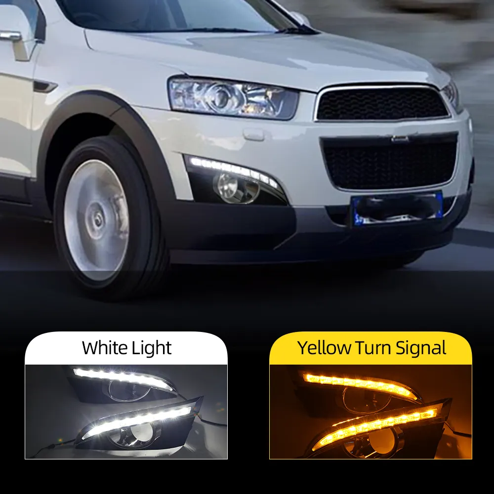 Luci di marcia Diurna nebbia copertura della lampada del faro 12V Luce auto-styling Per Chevrolet Captiva 2011 2012 2013