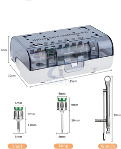 Kit Universal de Implantes Dentales, Sistema de Instrumentos Dentales Manuales, Kit Protésico, Destornillador para Implantes, Certificado CE, Set de Implantología OE - Product Image 1