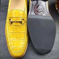 Neuheiten Alligator Men Loafer Schuhe Krokodil leder Big Size 47 Freizeit schuhe für Männer Gelbe Business-Schuhe Herren