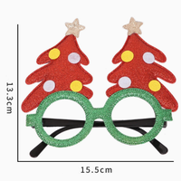 Lunettes de Noël scintillantes de qualité, style oreilles de lapin rouges, accessoire de cosplay de vacances, ornement de dessin animé pour costume de Noël