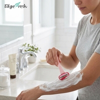 Rasoir pour femmes en acier inoxydable de qualité supérieure à cinq lames avec manche en plastique pour un rasage en douceur Fabriqué en Chine