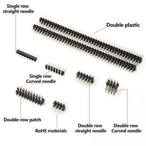 Header Pins 1.27 Mm Pitch Single Row Double Row Vertical Curved 2x15pin Socket Pin Header Pin Header Connector
