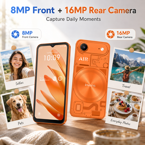 Teléfono Inteligente Invens Air 1 de 6.56 Pulgadas, 4+64 GB, Cámara Principal de 8 MP+16 MP, 5000 mAh, Doble SIM, Android 16, Desbloqueo Facial - Product Image 5