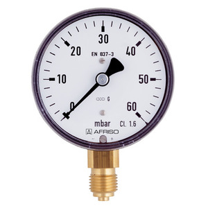 Manomètre analogique AFRISO 0-60 Mbar Cl 1.6 Fabriqué en Allemagne - Product Image 1