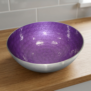 Aluminum <b>Bowl</b> With <b>Enameled</b> Interior - Product Image 1