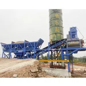 Small Concrete Mixer Machine JS500 Twin-shaft Mixing Host HZS25 Concrete Batching And Mixing Plant