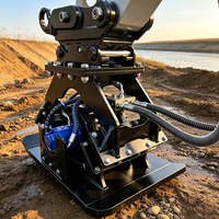 Compacteur à plaques vibrant pour la consolidation du sol et de l'asphalte, équipement de chantier compatible avec les mini-pelles