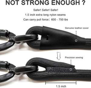 Correa para Pájaros MORXIL de 6 Pies, Resistente, con Mosquetón de Aluminio de Aviación con Bloqueo Automático, Correa de Nailon Resistente para Mascotas con Luces - Product Image 3