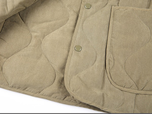 Giacca Trapuntata da Uomo con Logo Personalizzato, Stile Vintage M65, <span class=keywords><strong>Senza</strong></span> Colletto, Leggera, Basso MOQ - Product Image 5