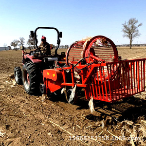 Râteau à herbe hydraulique pour la récupération des films résiduels, rouge, machine agricole pour utilisation sur le terrain, haute productivité - Product Image 2