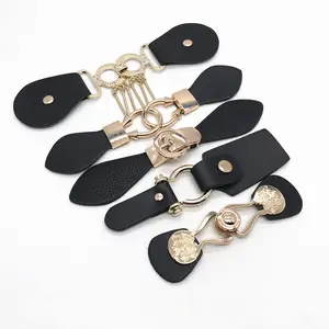 High Quality Combined Buttons Multi-usage DIY Clothing Accessories Pu Leather Metal Buckles Button