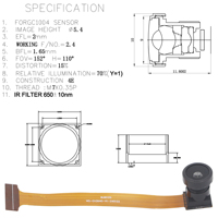 Module de caméra CMOS DVP MIPI OV2640 Esp32 70 mm 2MP à bas prix, 1080P HFOV 72, haute sensibilité, mini module de caméra