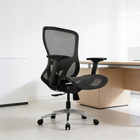 Chaise de bureau moderne à dossier moyen, réglable, exécutive, commerciale, en maille, ergonomique