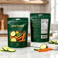 Sachet Doypack Personnalisé de Qualité Alimentaire avec Fermeture Éclair pour Fruits Lyophilisés, Légumes Mixtes et Lait, Emballage Plastique