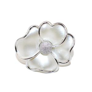 Portatovaglioli <span class=keywords><strong>fiore</strong></span> in metallo all'ingrosso portatovaglioli floreali dorati anello per la decorazione della tavola del banchetto della festa nuziale - Product Image 6