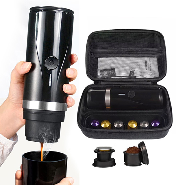 Factory Wholesale Italy Capsule Travel Portable Coffee Maker Espresso Personal Coffee Machine With Organize Case