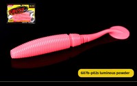Leurre souple en acier inoxydable Tu Diao Ghost Violence Fish Lure, spirale queue en T, type larve, à coulée lente, phosphorescent, pour eau douce