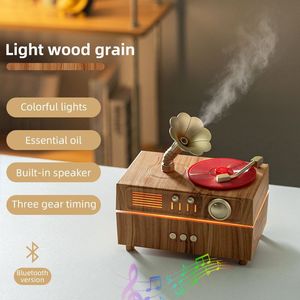 Premium Retro Desktop Aromatherapy Humidifier with Bluetooth Music Remote Control Ultrasonic Mist Essential <b>Oil</b> <b>Diffuser</b> - Product Image 5